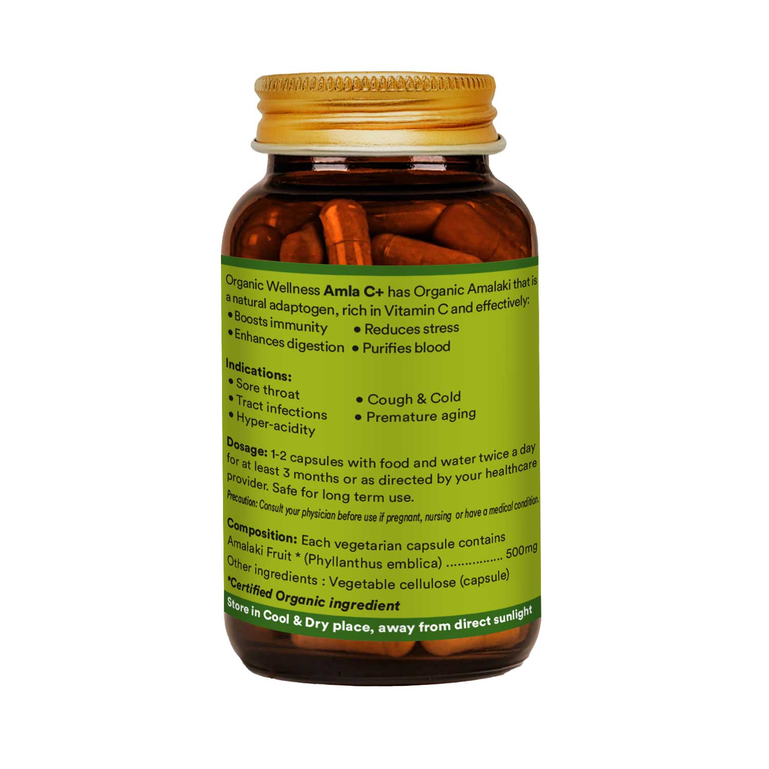 Organic Wellness Amla C+ Dosage Indications and Pure Composition Details