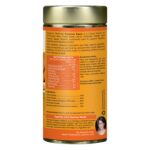 Organic Wellness Cinnamon Digest 100 grams Tin Pack side packaging label showing nutritional information, certified organic ingredients, active compounds, and dietary values