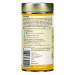 Organic Wellness Blossom Chamomile 100 grams Tin Pack product packaging label displaying directions for use, dosage recommendations, and health benefits