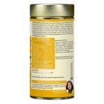 Organic Wellness Blossom Chamomile 100 grams Tin Pack product packaging label displaying nutritional values, ingredients, and manufacturer information