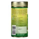 Organic Wellness Darjeeling Tea 100 Gram Tin product packaging label displaying directions for use, daily dosage, storage guidelines, and certified manufacturer details
