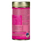 Organic Wellness Tulsi Indian Rose Tea 100g product packaging label displaying nutritional values, ingredients, and manufacturer information