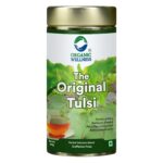 Organic Wellness The Original Tulsi 100 grams Tin Pack authentic retail packaging front view showcasing bottle / container, brand logo, and certified organic seal