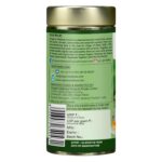 Organic Wellness The Original Tulsi 100 grams Tin Pack product packaging label displaying directions for use, daily dosage, storage guidelines, and certified manufacturer details