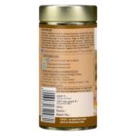 Organic Wellness Tulsi Ginger 100 grams Tin Pack product packaging label displaying directions for use, dosage recommendations, and health benefits