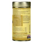 Organic Wellness Tulsi Lemon 100 grams Tin Pack product packaging label displaying nutritional values, ingredients, and manufacturer information