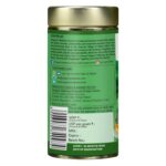 Organic Wellness Tulsi Moringa 100 grams Tin Pack product packaging label displaying directions for use, dosage recommendations, and health benefits