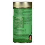 Organic Wellness Tulsi Moringa 100 grams Tin Pack product packaging label displaying nutritional values, ingredients, and manufacturer information
