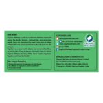Nutritional facts, active plant compounds, and dietary supplement details of Organic Wellness Tulsi Moringa 25 Teabags
