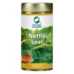 Organic Wellness Nettle Leaf Tea 100 Gram Tin authentic retail packaging front view showcasing bottle / container, brand logo, and certified organic seal