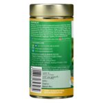 Organic Wellness Nettle Leaf Tea 100 Gram Tin product packaging label displaying directions for use, daily dosage, storage guidelines, and certified manufacturer details