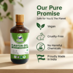 Certified organic purity, rigorous quality assurance, and chemical-free guarantee for Organic Wellness Castor Oil Beauty Enhancer 100 Ml Bottle