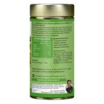 Organic Wellness Buckwheat Antioxidants in Every Sip 100 grams Tin Pack side packaging label showing nutritional information, certified organic ingredients, active compounds, and dietary values