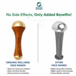 Organic Wellness Face Massager Acupoint Kansa Wand Massager With Wooden Handle For Detoxification And Deep Relaxation - Image 5