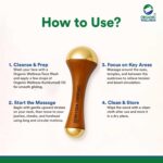 Organic Wellness Face Massager Acupoint Kansa Wand Massager With Wooden Handle For Detoxification And Deep Relaxation - Image 4