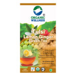 Organic Wellness Tulsi Lemon ginger Green Tea 25 Tea Bags Pack