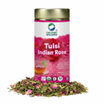 Tulsi Indian Rose Tea Tin Pack (100 Gm) | Made With Tulsi & Fragrant Indian Rose | Rich In Antioxidants | Stress Reliever | Immunity Booster | Good For Skin