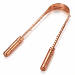 Organic Wellness Pure Copper Tongue Cleaner | An Anti-Microbial Tongue Cleaner for Managing Oral Health | Reduces Bad Breath & Supports Digestive Health | Comfortable & Flexible Handle | Easy & Safe to Use