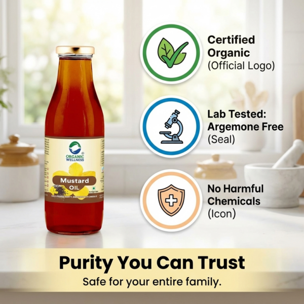 Key health benefits and wellness features of Organic Wellness Mustard Oil, 500 ml