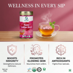 Tulsi Indian Rose Tea Tin Pack (100 Gm) | Made With Tulsi & Fragrant Indian Rose | Rich In Antioxidants | Stress Reliever | Immunity Booster | Good For Skin - Image 7
