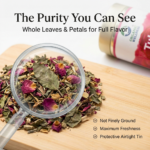 Tulsi Indian Rose Tea Tin Pack (100 Gm) | Made With Tulsi & Fragrant Indian Rose | Rich In Antioxidants | Stress Reliever | Immunity Booster | Good For Skin - Image 2