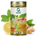 Organic Wellness Tulsi Lemon ginger Green Tea 100 grams Tin Pack
