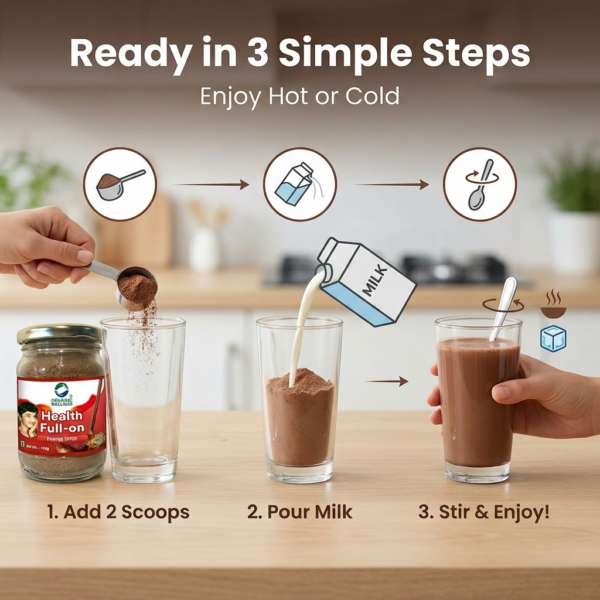 Key health benefits and wellness features of Organic Wellness Health Full On Chocolate Drink 190g
