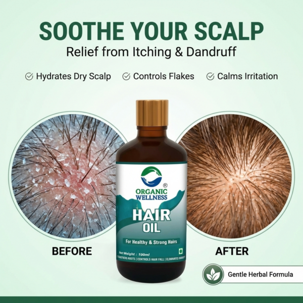 Key health benefits and wellness features of Organic Wellness Strong Hair Oil 100ml