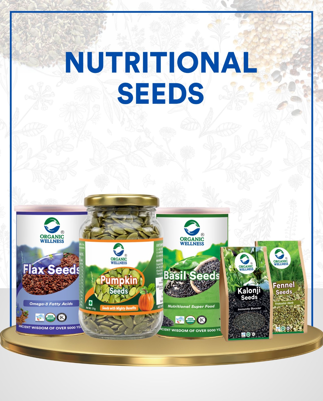 Organic Wellness Nutritional Superfood Seeds