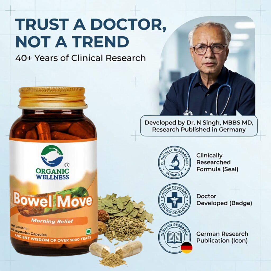 100% certified organic ingredients, whole herbs, and pure extracts in Organic Wellness Bowel-Move 90 Capsules