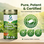 Tulsi Green Tea Classic 100 grams Tin Pack - Image 4