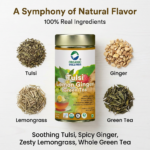 Organic Wellness Tulsi Lemon ginger Green Tea 100 grams Tin Pack - Image 14