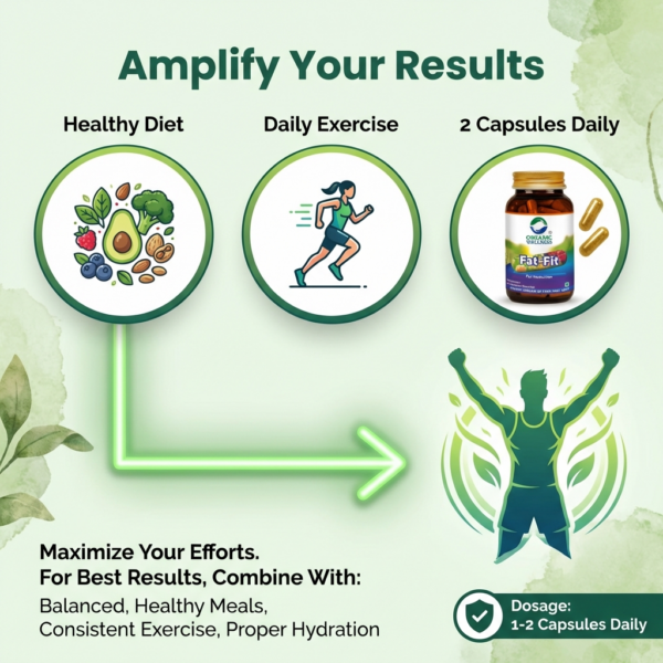 Key health benefits, natural wellness properties, and features of Organic Wellness Fat-Fit 90 Capsules