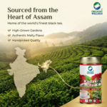 Organic Wellness Kadak Chai - CTC | Extra Strong Assam Tea | Black Tea | Kadak Chai Patti | Loose Tea - 100 gm Tin Pack - Image 2