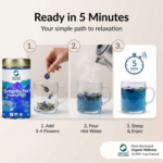 Organic Wellness 100% Natural Herbal Tea Butterfly Pea Flower Tea I Caffeine Free for Stress Relief I Memory Boosting Tea | Calming Tea, Brain Stimulant, Rich in Antioxidants (50 Gm) - Image 8