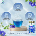 Organic Wellness 100% Natural Herbal Tea Butterfly Pea Flower Tea I Caffeine Free for Stress Relief I Memory Boosting Tea | Calming Tea, Brain Stimulant, Rich in Antioxidants (50 Gm) - Image 5