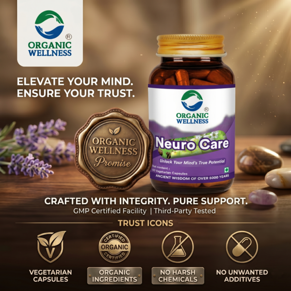 Key health benefits and wellness features of Organic Wellness Neuro Care 90 Veg Capsules