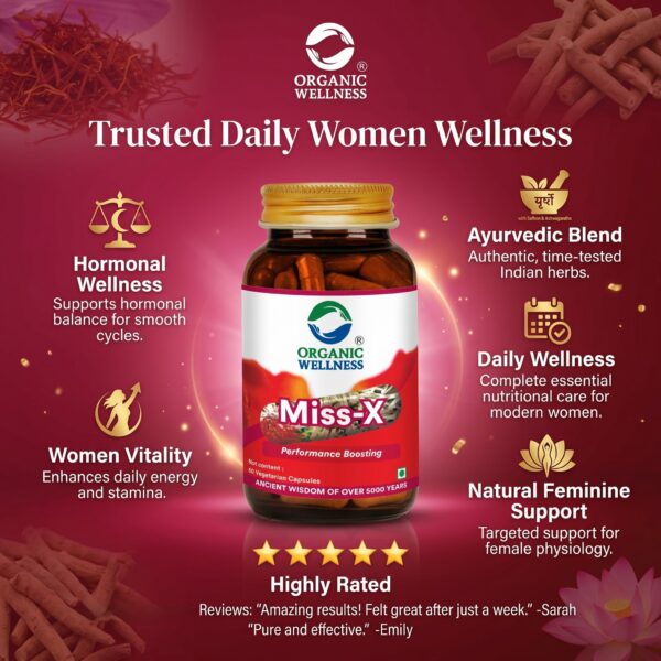 Key health benefits and wellness features of Organic Wellness Miss X 60 Capsules II Immunity Booster