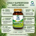 Wheat Grass 90 Capsules Bottle - Image 2