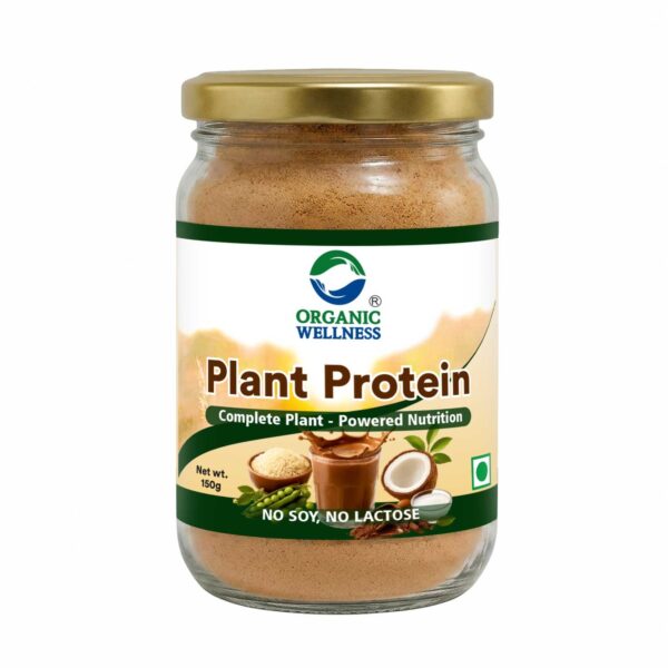 Organic Wellness Plant Protein Powder | Pea Protein Isolate & Brown Rice Protein | Chocolate Flavour | No Soy, No Lactose | No Artificial Sweeteners, Flavours or Preservatives | Plant-Based Protein | 150g