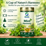 Organic Wellness Mint Harmony Herbal Tea | Caffeine-Free Mint & Tulsi Herbal Infusion | Peppermint, Spearmint, Lemongrass & Tulsi Blend | Refreshing & Soothing | 100 gm - Image 2