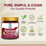 100% natural organic ingredients and herbal extracts in Organic Wellness Beetroot Powder Circulation Support 75 Gram Bottle