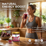 Nutritional facts, active compounds, and supplement details of Organic Wellness Beetroot Powder Circulation Support 75 Gram Bottle