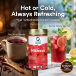 Product highlights and potent herbal formulation of Organic Wellness Blossom Hibiscus 100 grams Tin Pack