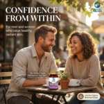 Secure packaging details and sealed container view of Organic Wellness Skin-Tone 90 Capsules