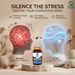 Authentic sealed bottle packaging and secure tamper-proof container of Organic Wellness Sleep Ease - Om-Shanti 90 Capsules