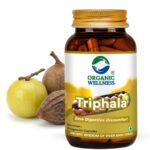 Organic Wellness Triphala 90 Capsules product packaging front view showing authentic bottle / tin