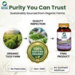 Quality assurance, purity standards, and chemical-free assurance for Organic Wellness Tulsi+ 90 Capsules