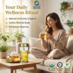 Daily health support and vitality benefits of Organic Wellness Tulsi Lemon 100 grams Tin Pack