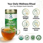 100% natural organic ingredients and herbal extracts in Organic Wellness Tulsi Moringa 100 grams Tin Pack